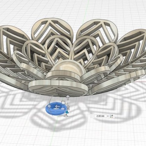 Pendente Mafra Flower - Modelo 3D no Fusion