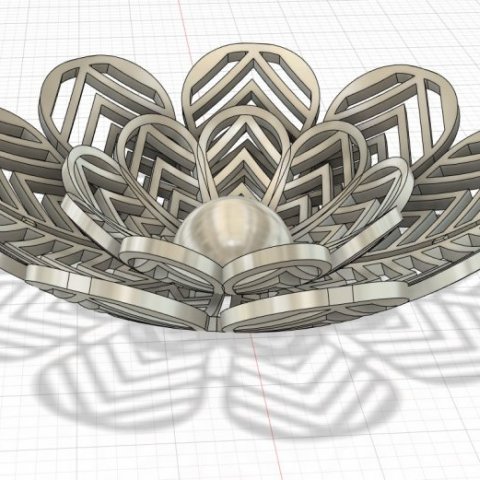 Pendente Mafra Flower - Modelo 3D no Fusion